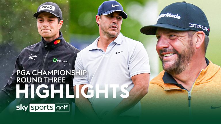 Highlights from the third round of the 2023 PGA Championship at Oak Hill which saw Brooks Koepka shoot four under to take the lead heading into the final day.