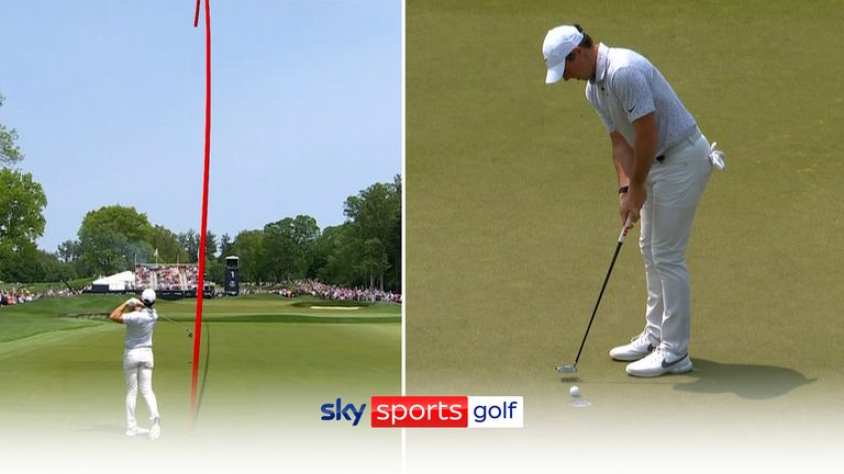 Rory McIlroy made birdie on the first hole of the final round of the 2023 PGA Championship after an impressive approach to the green