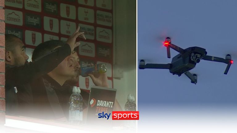 A drone forced Hull KR and Wigan Warriors players off the pitch at Craven Park in their Betfred Super League clash