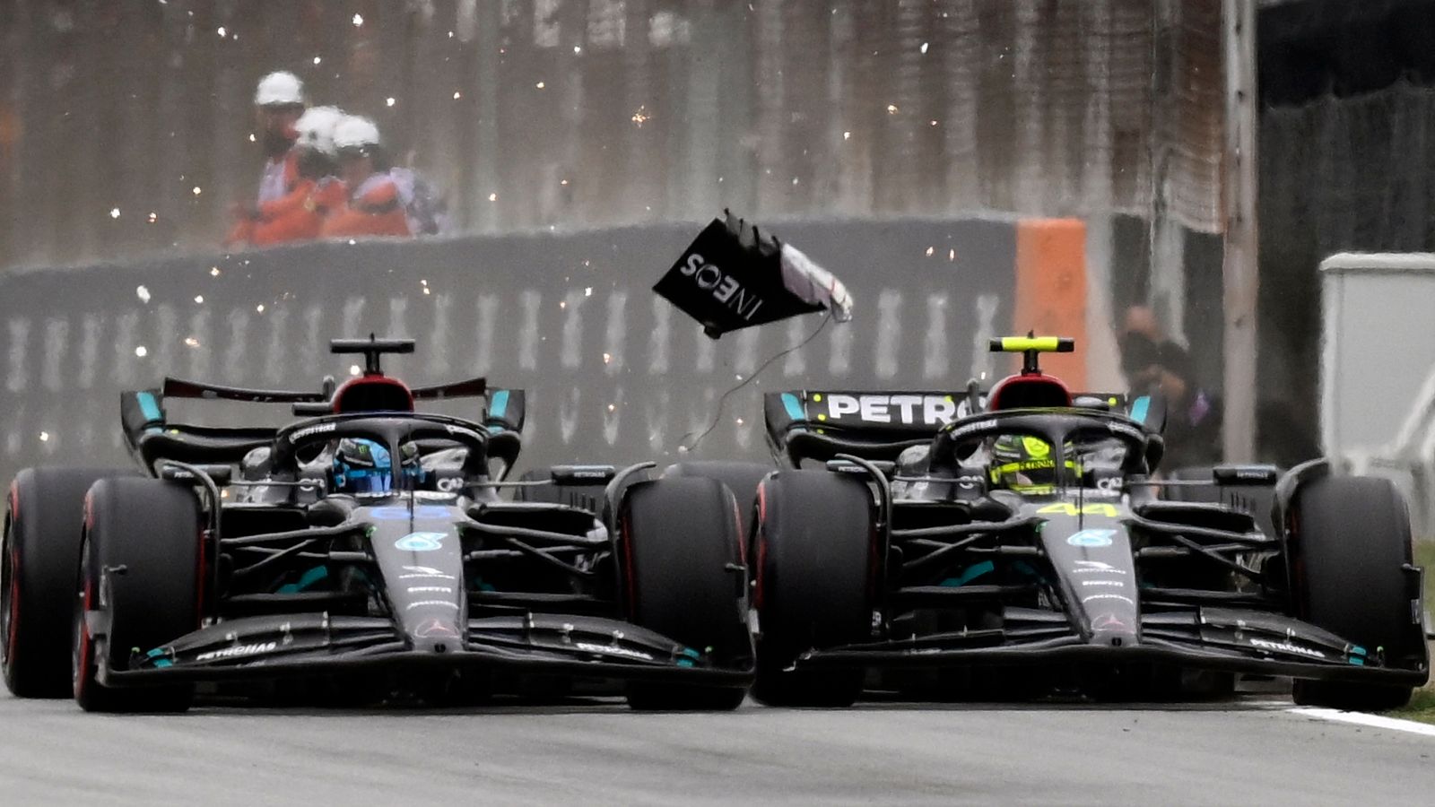Mercedes plan review as Lewis Hamilton and George Russell collide in Spanish Grand Prix Qualifying
