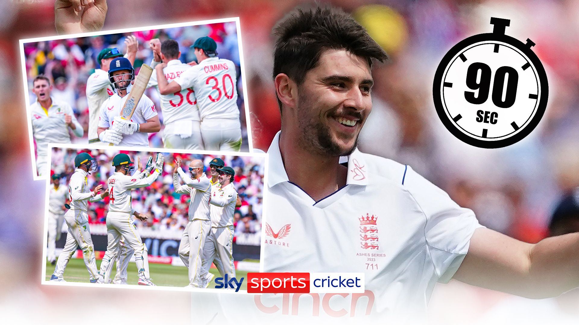 The Ashes: All nine wickets from day two in under 90 seconds!
