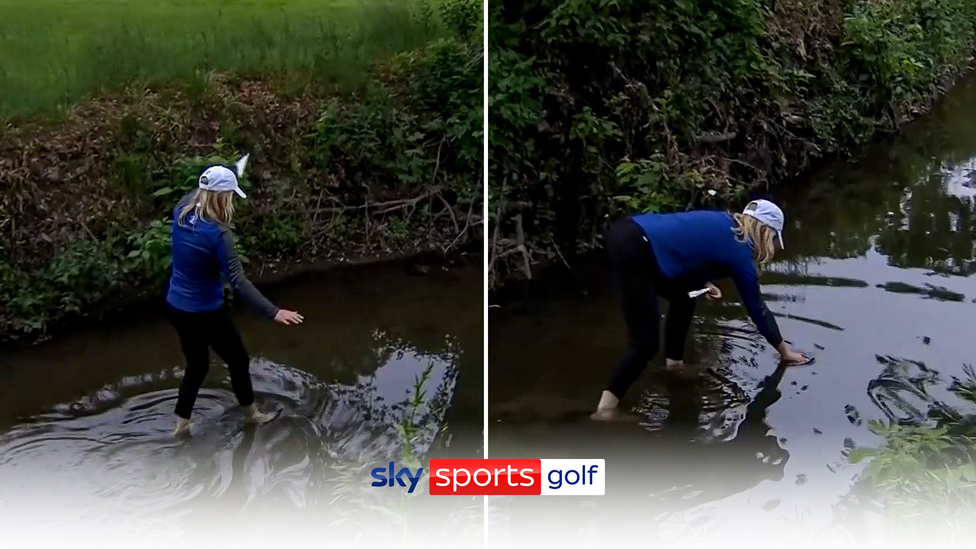 'There's poison ivy in there!' | Volunteer braves river to get Hatton's ball!