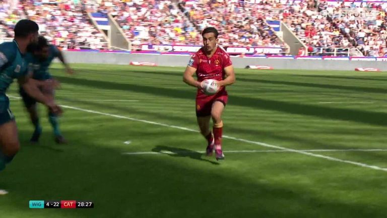 Catalans took control of their Magic Weekend encounter against Wigan as Arthur Mourgue scored his fourth try of the season