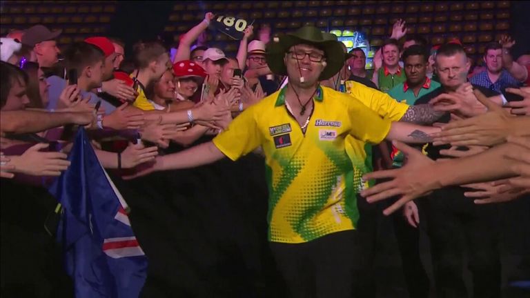 Australia delighted the crowd with their walk-on