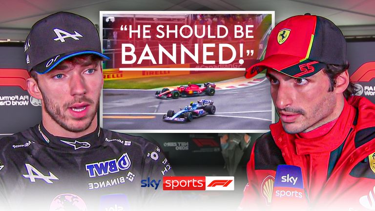 Pierre Gasly was furious with Carlos Sainz for impeding him and contributing to his exit from Q1, while the Ferrari driver criticised the Frenchman for shouting his frustrations over team radio