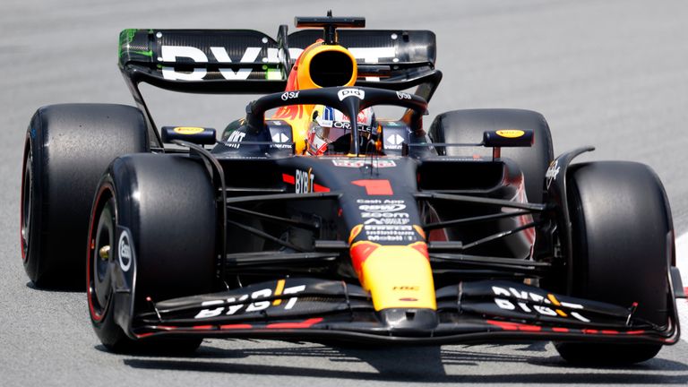 Max Verstappen was 0.7s clear of team-mate Sergio Perez  in first practice 