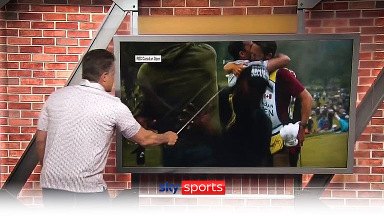 The security guard tackle on Canadian golfer Adam Hadwin at the weekend is given the Good Morning Football treatment and compared to the great tackles of the past