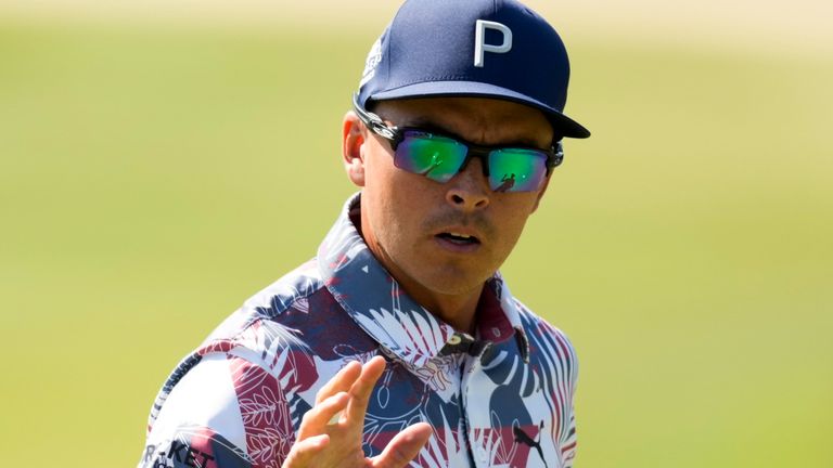 Rickie Fowler holds a one-shot lead at the halfway stage of the US Open