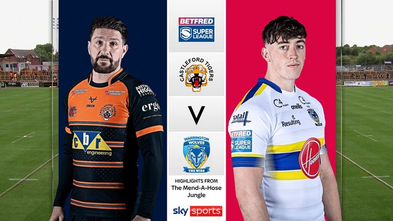 Highlights of the Betfred Super League match between Castleford Tigers and Warrington Wolves