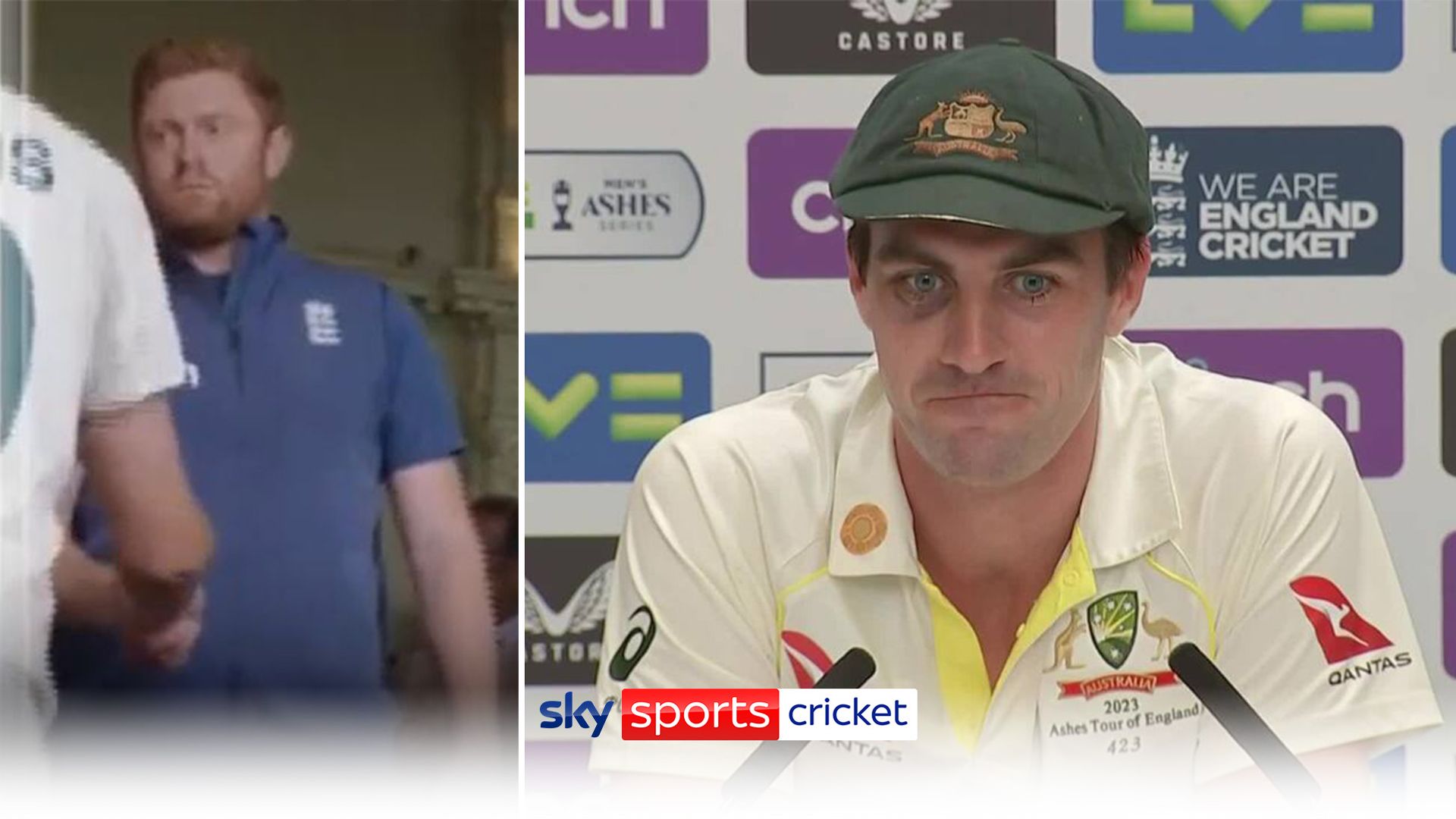 If looks could kill! Bairstow's icy handshake with Cummins