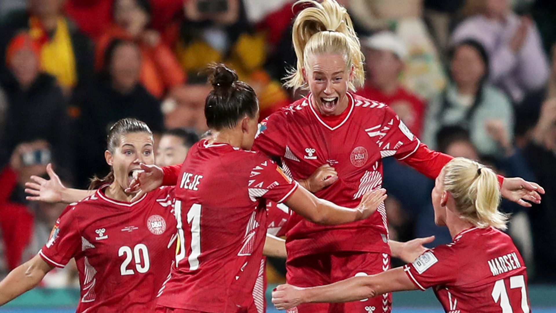 Late Vangsgaard goal sees Denmark beat China 