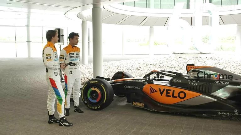 McLaren unveil a special chrome livery for the British Grand Prix as part of their 60th anniversary celebrations this weekend