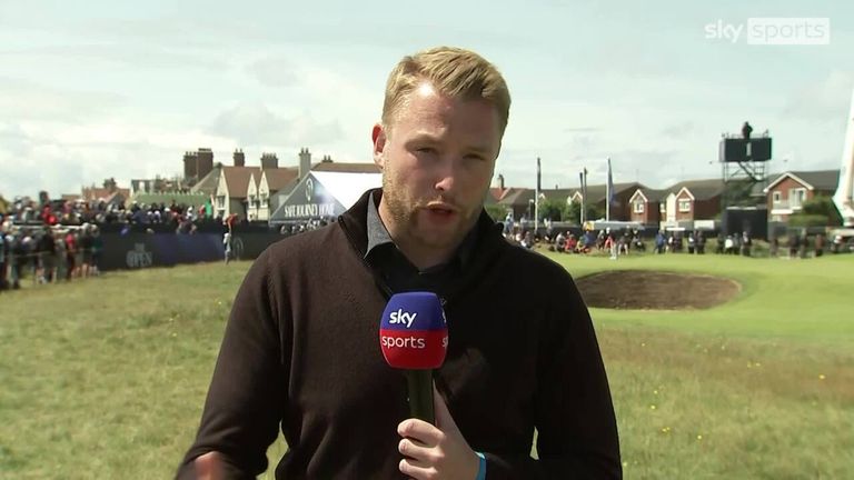 Sky Sports News reporter Rob Jones provides an update from The Open after a protester was led off the course by police
