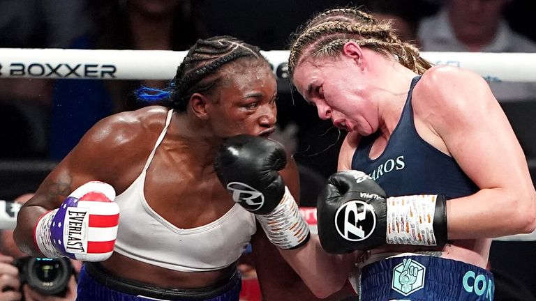 Savannah Marshall says she is chasing the trilogy with rival Claressa Shields and is hoping it could happen in MMA and then boxing