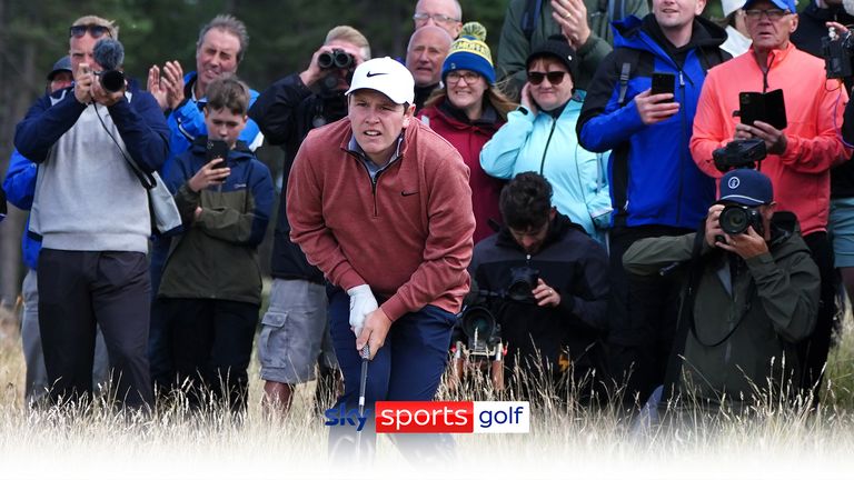 Robert MacIntyre hit one of the shots of the tournament as he birdied the 18th on his final round to set the clubhouse lead at the Scottish Open