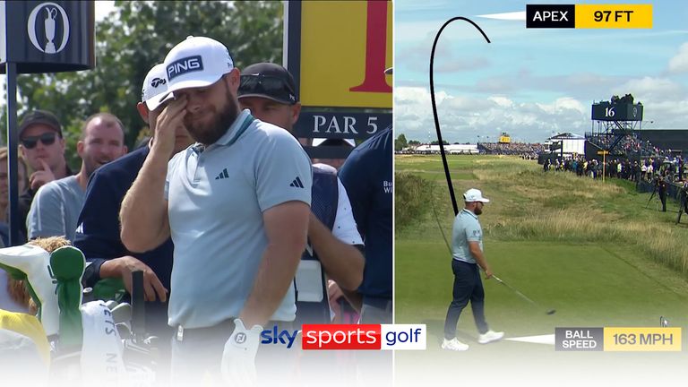 Watch how Tyrrell Hatton signed off his second round with a quadruple-bogey during his week at The Open last month