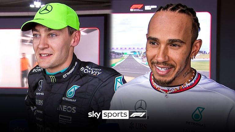 George Russell y Lewis Hamilton de Mercedes reflexionan sobre la calificación en Silverstone, en la que ambos terminaron sexto y séptimo respectivamente.