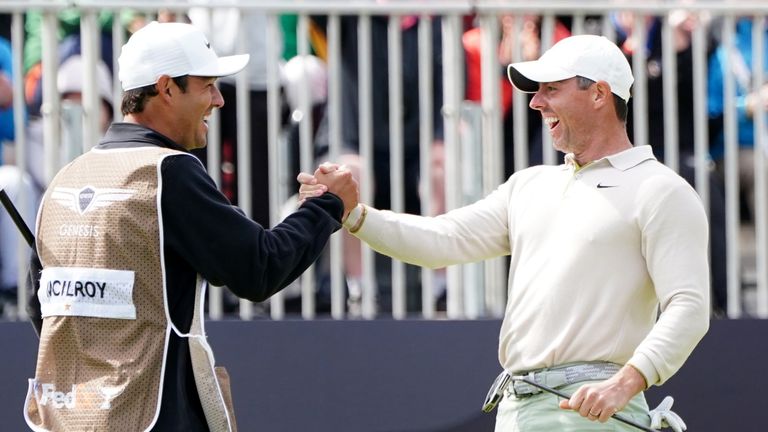 McIlroy celebrated a one-shot victory at the Genesis Scottish Open