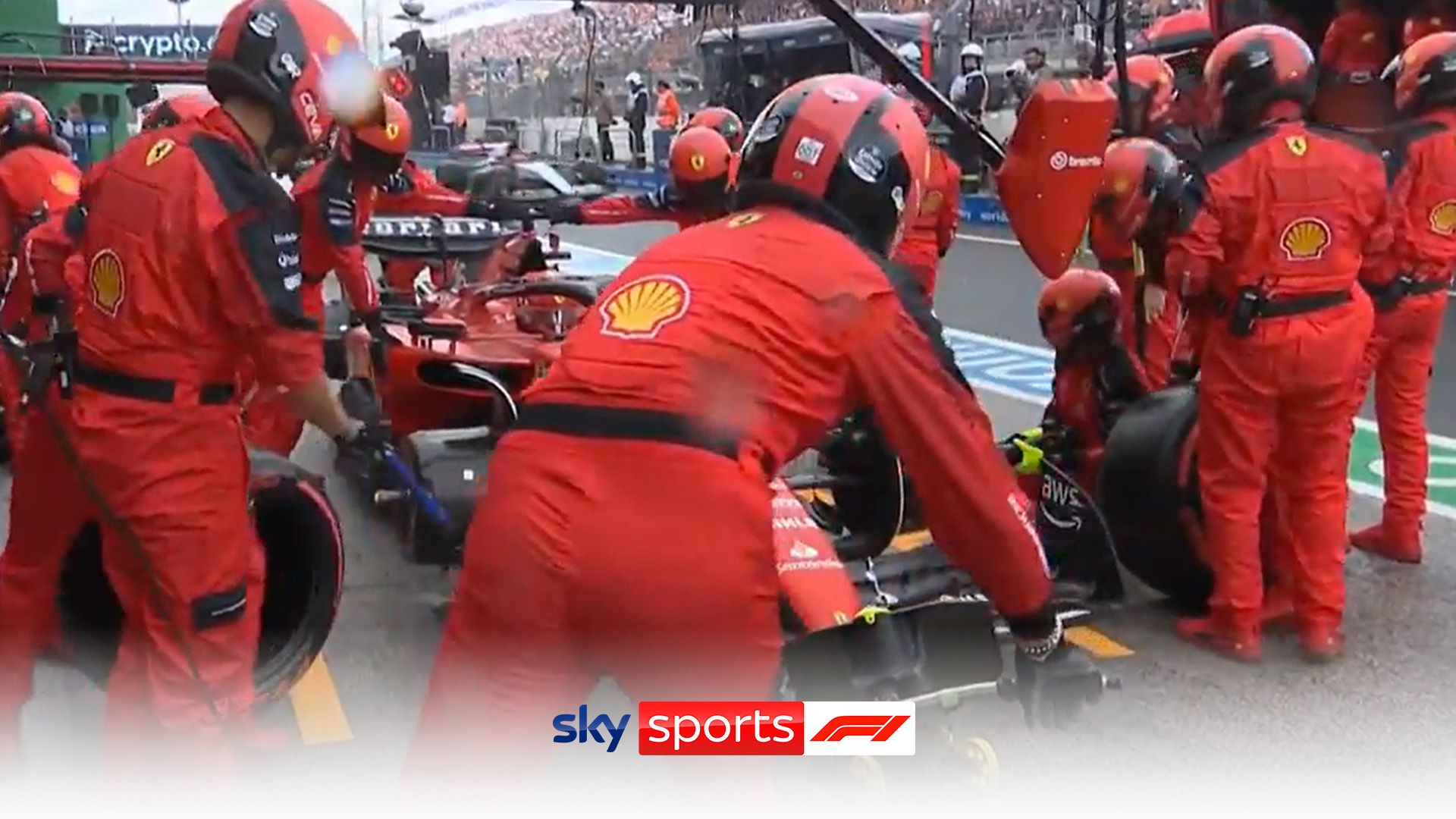 'How many times have we seen this!?' | Ferrari call pitstop... but have no tyres ready