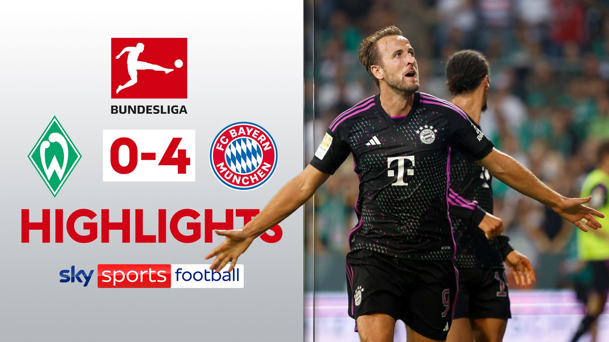 Werder Bremen 0-4 Bayern Munich highlights Kane scores and assists on Bundesliga debut Video Watch TV Show Sky Sports