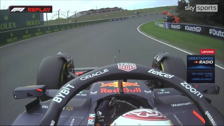 Max Verstappen rages over team radio as he comes close to a collision with Nico Hulkenberg in practice two ahead of the Dutch Grand Prix.