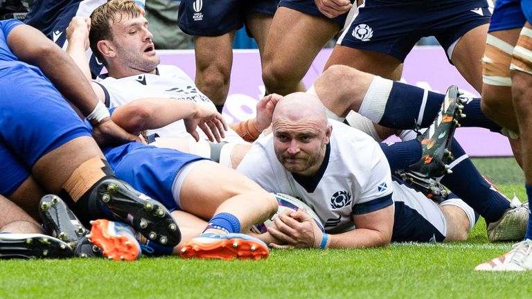 Dave Cherry gave Scotland the lead with a try which came via a rolling maul
