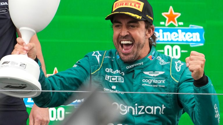 Fernando Alonso finished second for Aston Martin at the Dutch GP