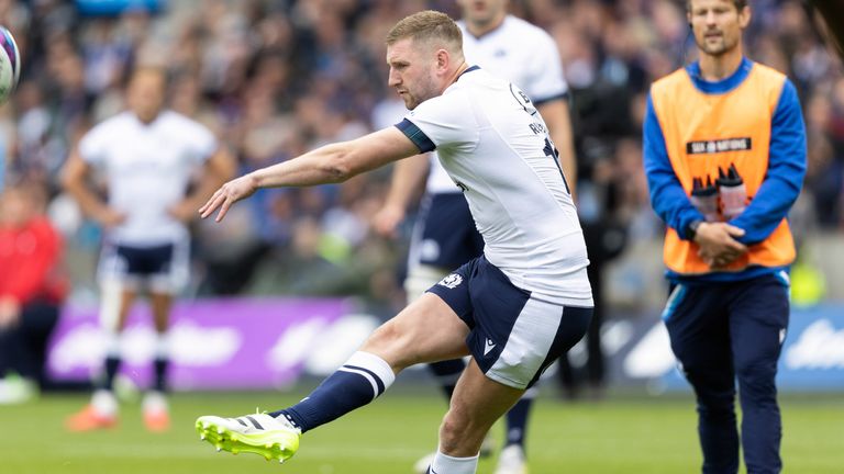Finn Russell kicked the opening points of a first half dominated by France 
