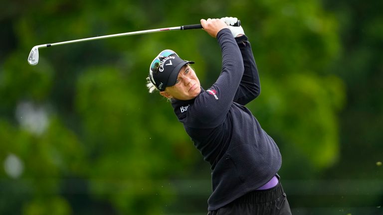 Madelene Sagstrom sits in outright second place on six-under-par