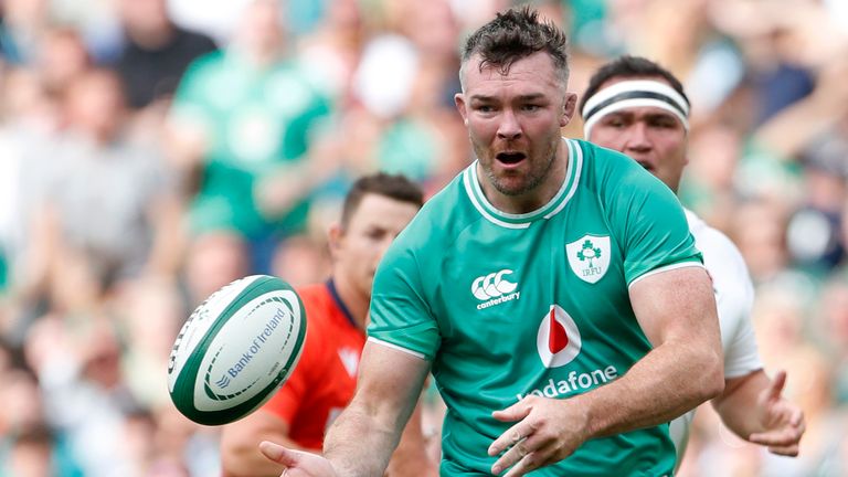 Back-row Peter O'Mahony played a key part in both of Ireland's first-half tries