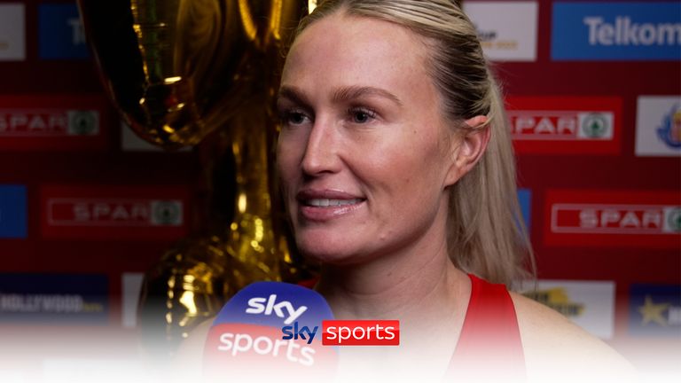Chelsea Pitman says it's an 'honour and privilege' to get her 50th appearance for England as the team beat Fiji to book their spot in the Netball World Cup semi-final.  