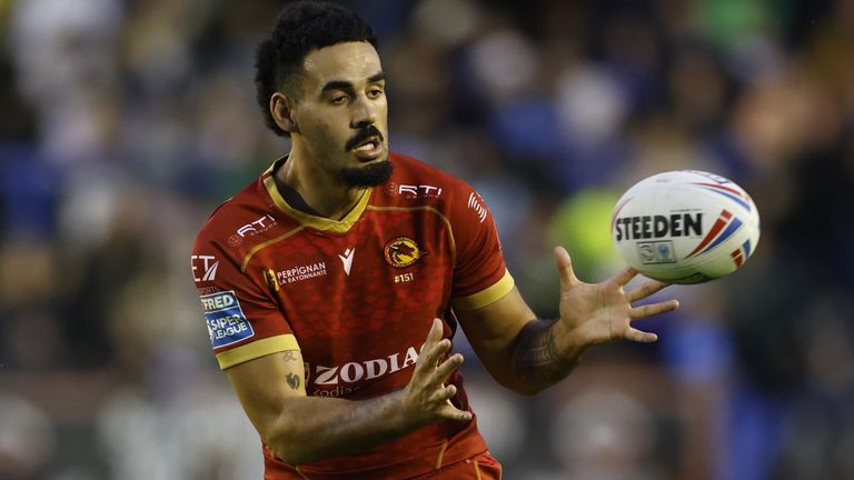 Tyrone May was one of five try scorers for Catalans as they beat Challenge Cup winners Leigh