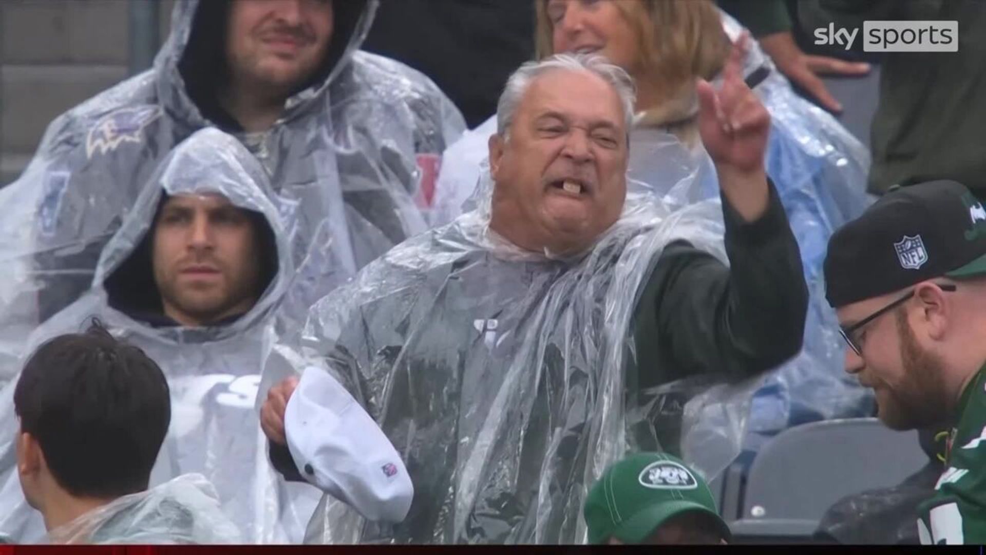 'That's best catch by a Jet today!' | Jets fan almost loses his teeth!