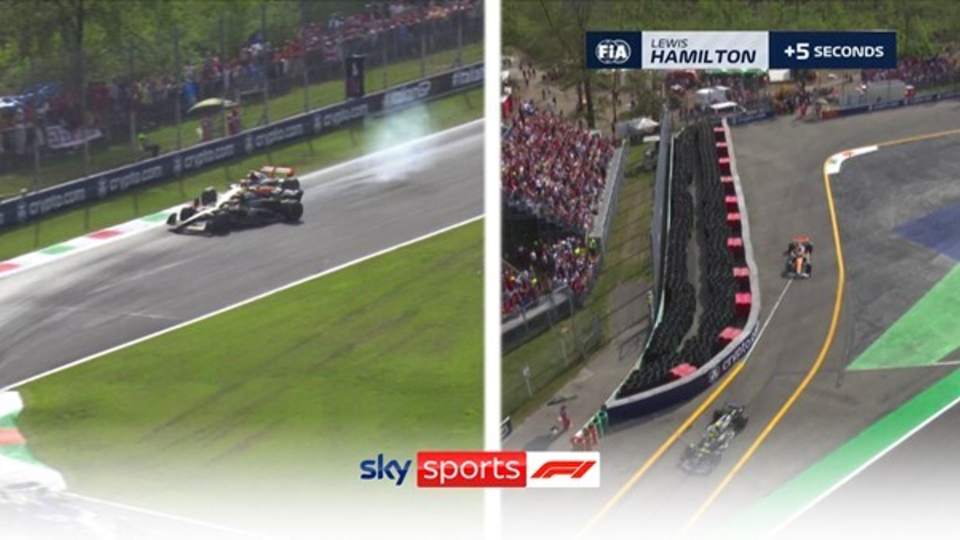 'That was a lot of contact' | Hamilton crashes into Piastri and gets penalty