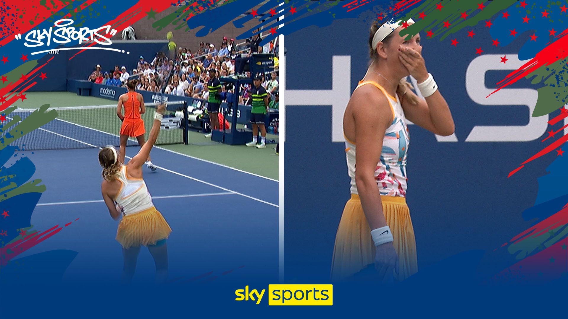'She's on your team!' | Azarenka hits smash into doubles partner!
