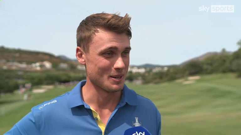 Ludvig Åberg says he's feeding off the energy at the Solheim Cup as he prepares to compete in the Ryder Cup next week in Rome