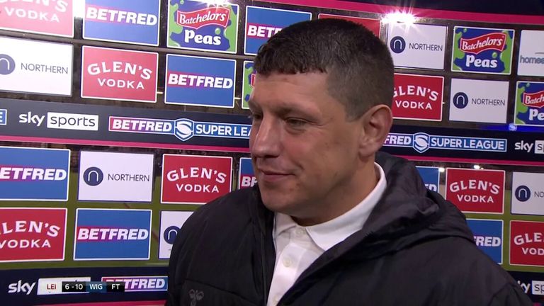 Wigan Warriors head coach Matt Peet says how proud he is of his side after beating Leigh to finish top of Super League