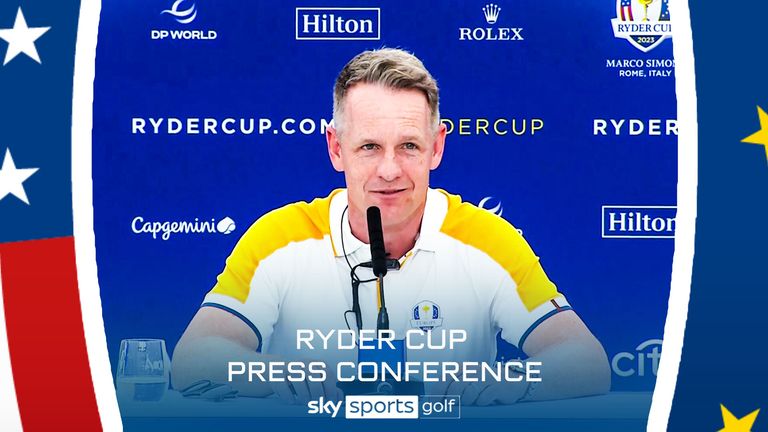 Ryder Cup Team Europe captain Luke Donald advises to not read too much in Tuesday morning's practice pairings and adds that he has no plans to get a Ryder Cup tattoo should Europe win the competition!
