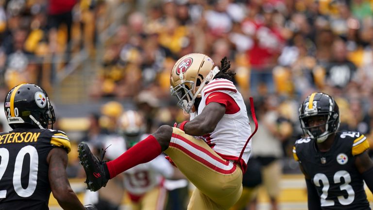 The San Francisco 49ers struck first against the Pittsburgh Steelers thanks to Brandon Aiyuk's touchdown.