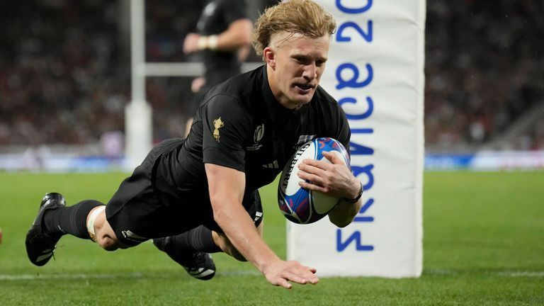 Damian McKenzie scored two tries for New Zealand against Namibia