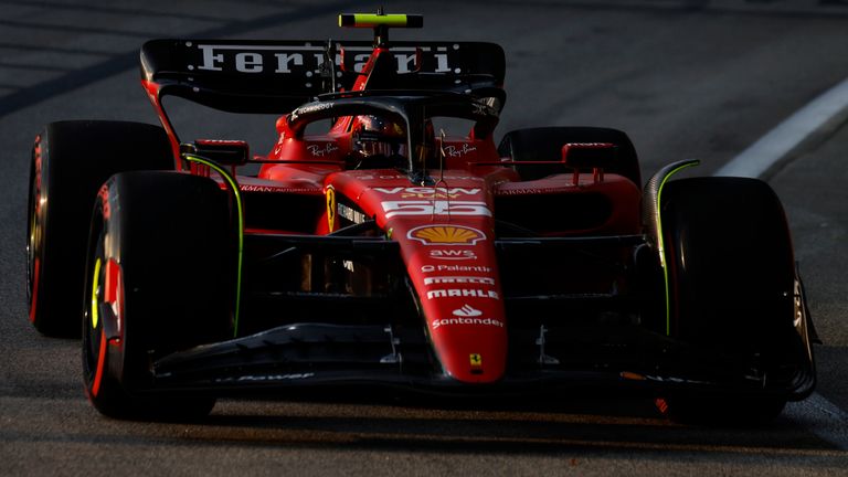 Carlos Sainz was once again quickest for Ferrari in third practice