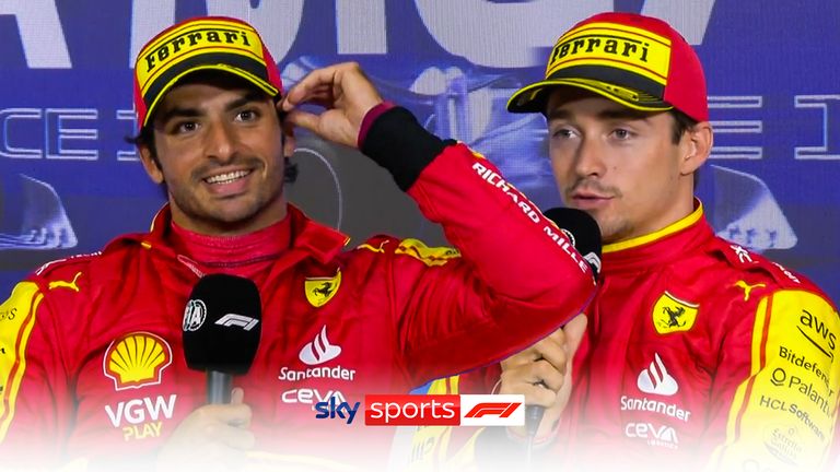 Ferrari drivers Charles Leclerc and Carlos Sainz say they feel the 'responsibility' to perform at Monza after they qualified P1 and P3 respectively at the Italian GP