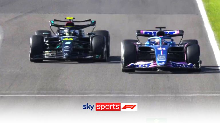 Lewis Hamilton overtakes Fernando Alonso and Esteban Ocon in the space of 1km at Suzuka