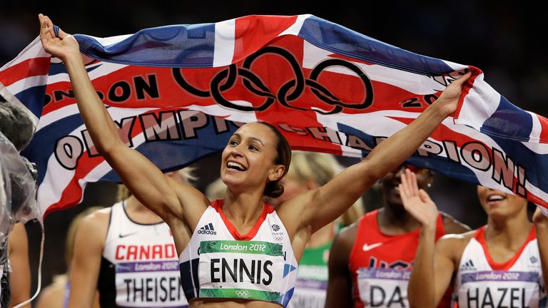 Dame Jessica Ennis-Hill won heptathlon gold at the 2012 London Olympics 