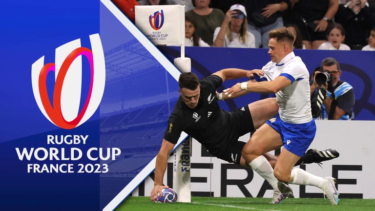 Watch the best of the action from New Zealand's huge win against Italy at the Rugby World Cup