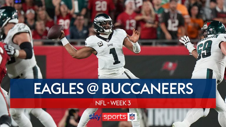 Philadelphia Eagles 25-11 Tampa Bay Buccaneers: Jalen Hurts throws for  touchdown and D'Andre Swift shines again as Eagles move 3-0, NFL News