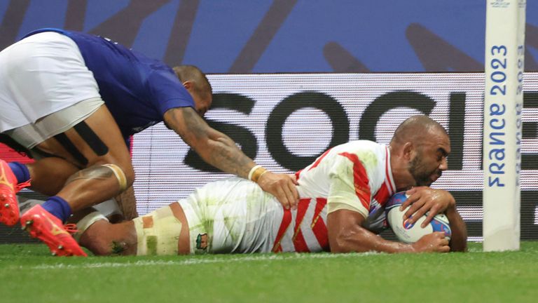 Michael Leitch was on the list of try scorers for Japan that helped Japan hold off a fightback from Samoa