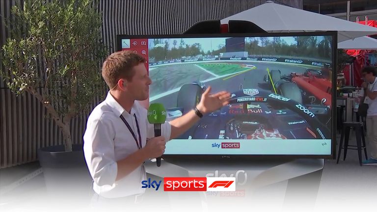 Sky F1's Anthony Davidson was at the SkyPad to analyse Max Verstappen's brilliant battle with Carlos Sainz for the lead of the Italian Grand Prix.