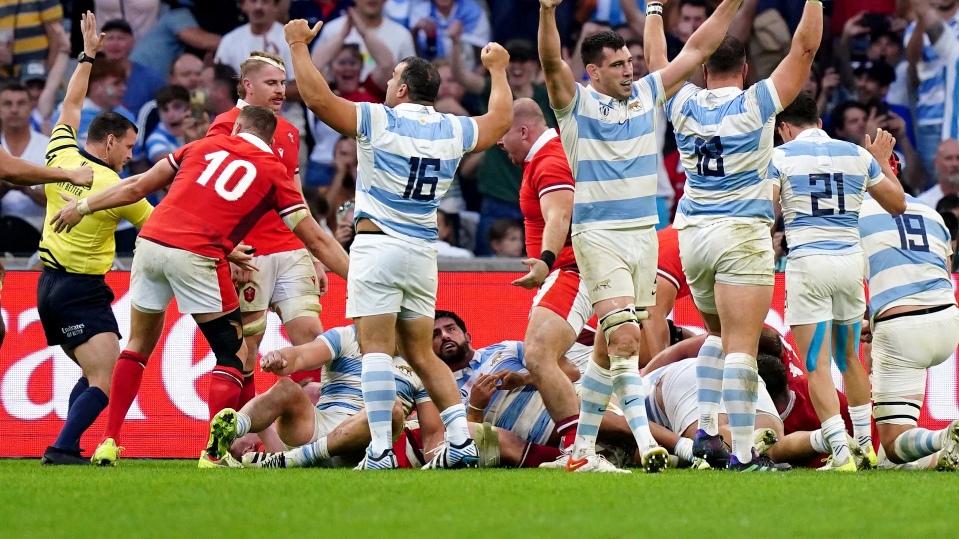 Argentina roar back to send Wales out of Rugby World Cup