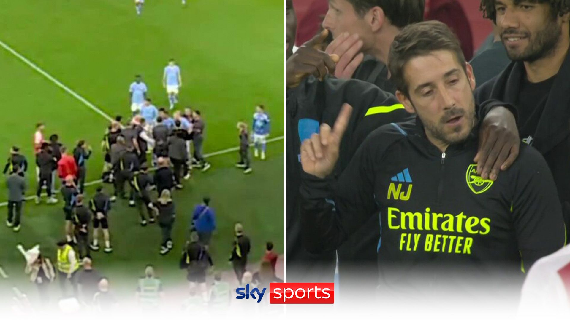 Walker confronts Arsenal coach at full-time
